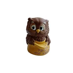 Hallmark 1989 Merry Miniatures Trick or Treat Owl Figurine